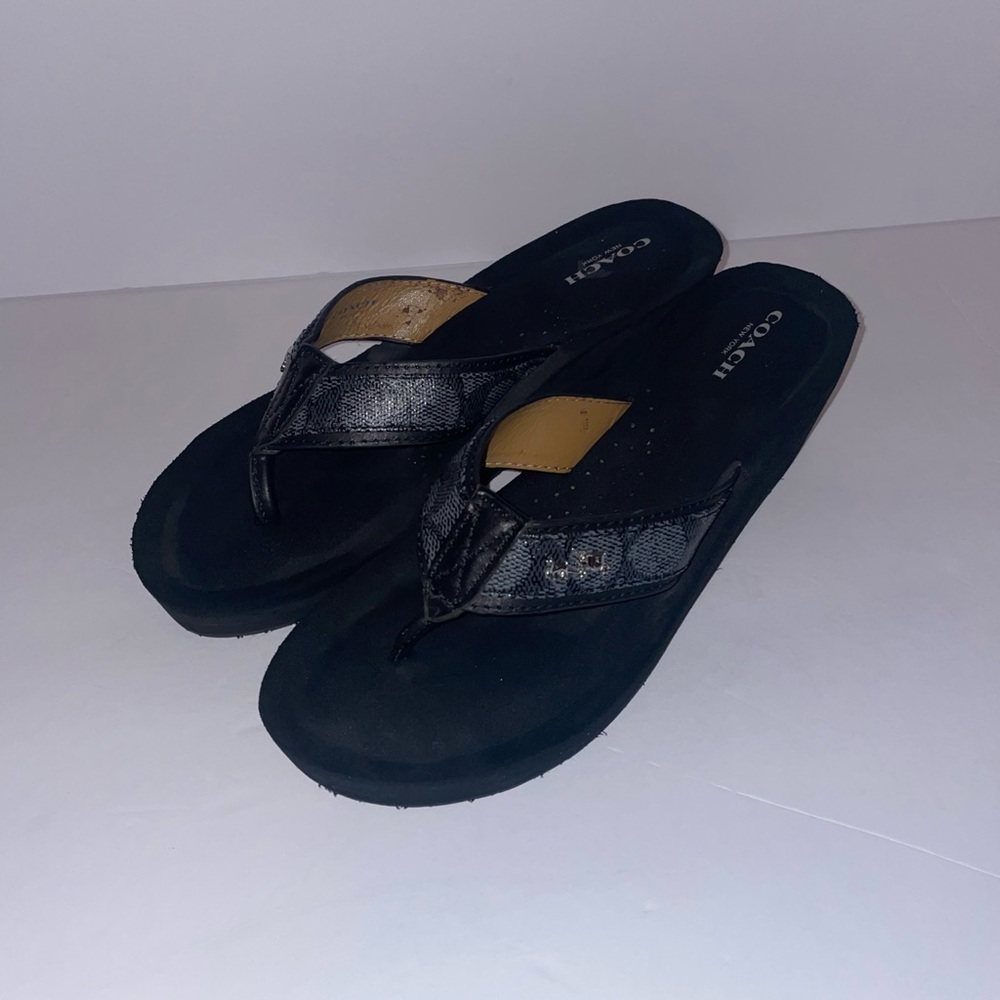 Coach Black Sandals